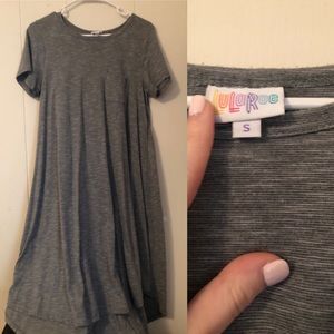 Gray Lularoe Carly dress size small
